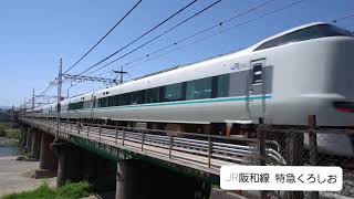 JR阪和線　特急くろしお　大和川橋梁