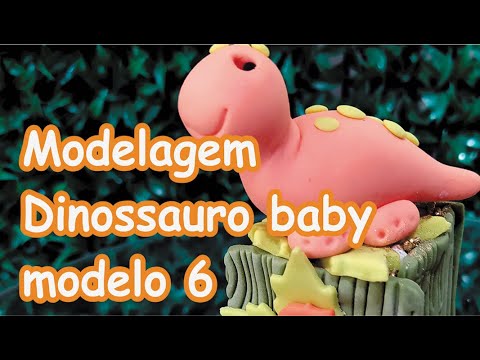 Como fazer Dinossauro Baby em pasta americana - modelo 5 @DeliciasCaseirasOsasco
