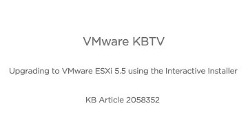 Upgrading to VMware ESXi 5.5 using the Interactive Installer KB 2058352