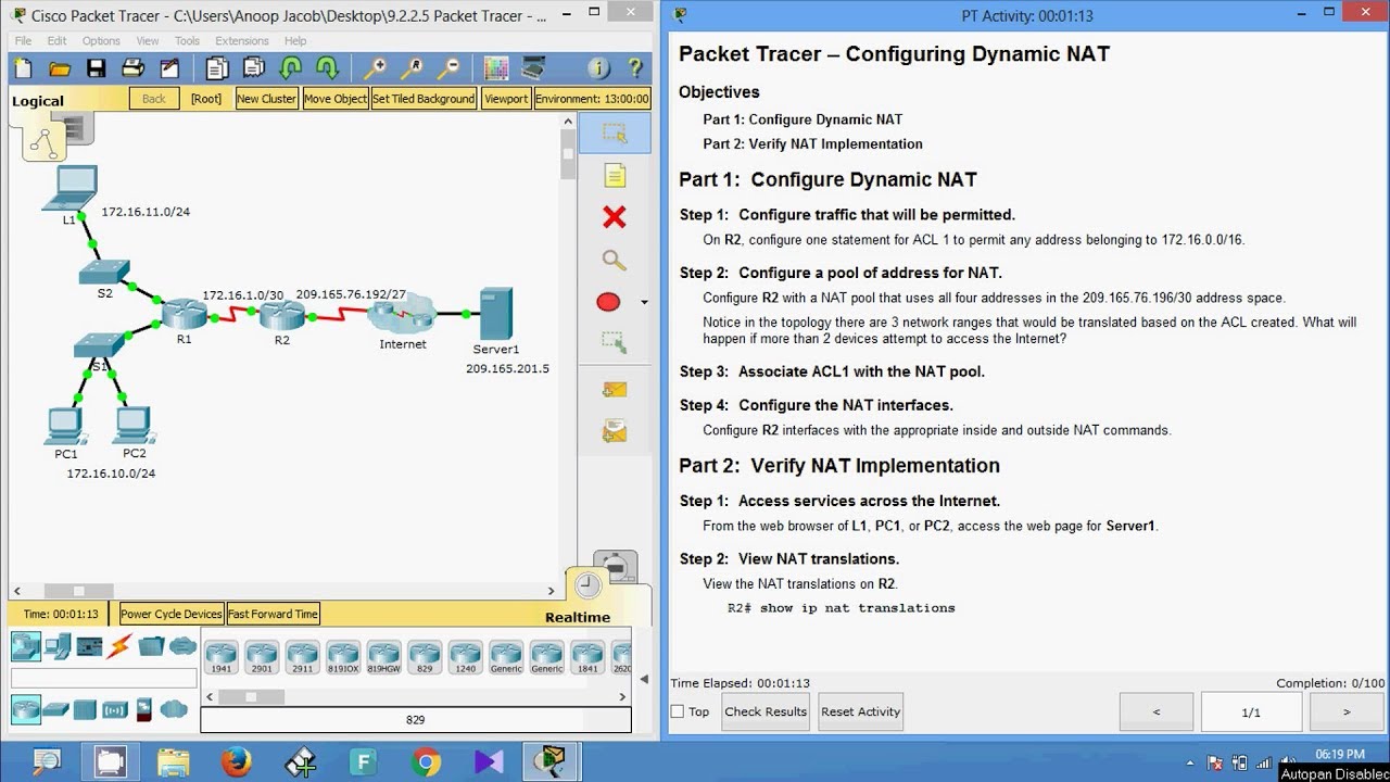 layer 2 nat example cisco packet tracer youtube