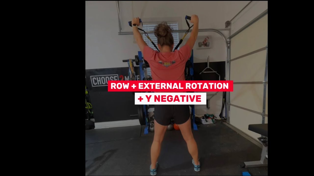 Row W External Rotation Row + External Rotation + Y negative - YouTube