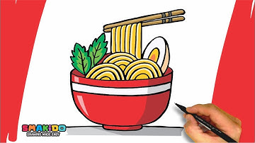 How To Draw a Bowl of Noodle | Easy Noodle Drawing For Kids Step by Step Tutorial