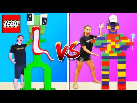 GIRLFRIEND vs UNSPEAKABLE LEGO BUILD BATTLE!