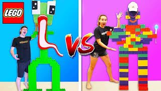 GIRLFRIEND vs UNSPEAKABLE LEGO BUILD BATTLE!