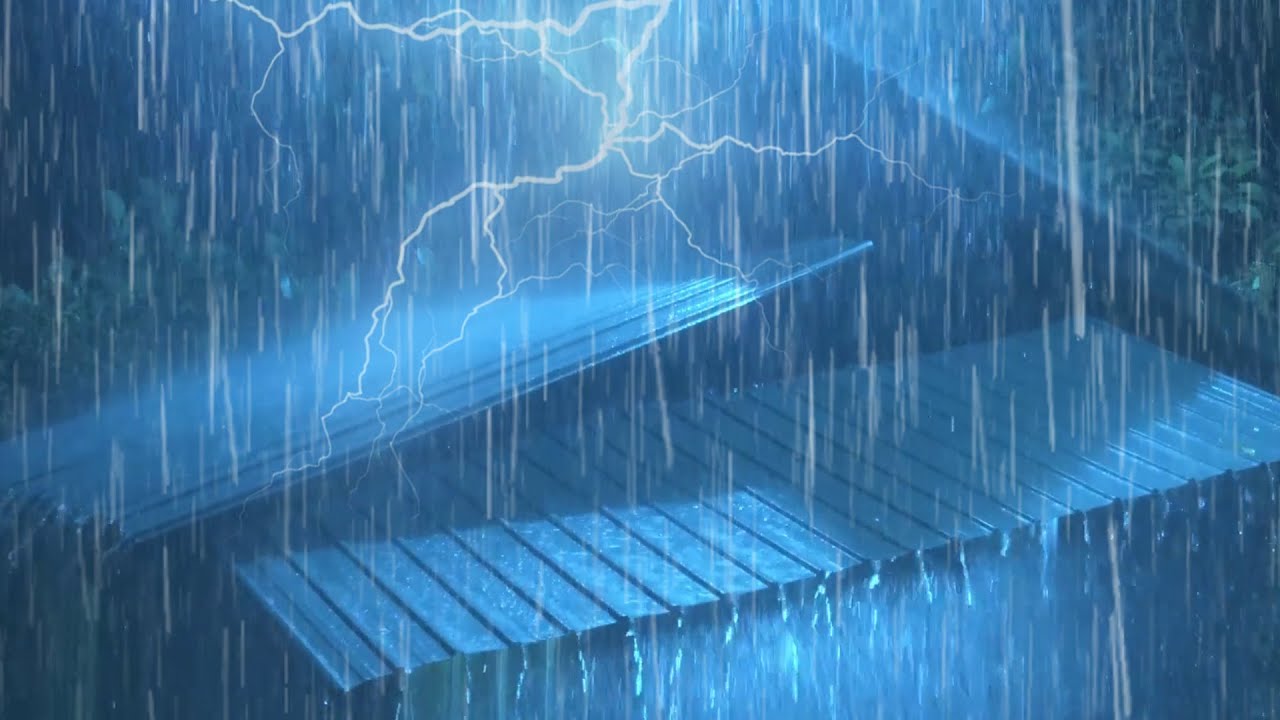 Aliviar el estrés y conciliar el sueño con la lluvia en el techo de ...