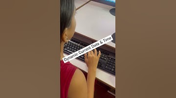 Dynamic Current Date & Time In Excel #excelwalesir #ytvideosshort #exceltips #exceltips #training