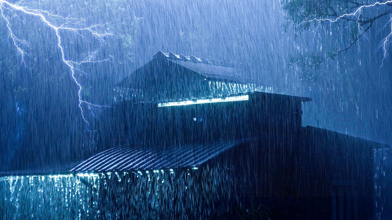 Sonidos de Lluvia y Truenos en el Techo | Relajación y Sueño Profundo ...
