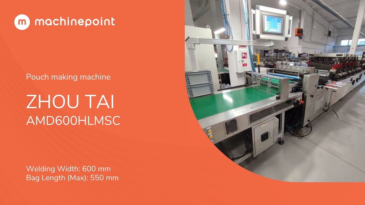 ZHOU TAI AMD600HLMSC Pouch making machine | ZHOU TAI Machines