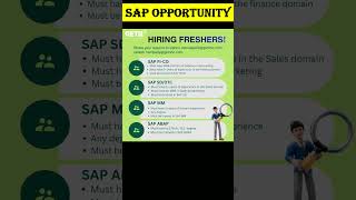 SAP Fico/SD/MM hiring for Fresher's & Experience #sapjobs #sapsftraining #job