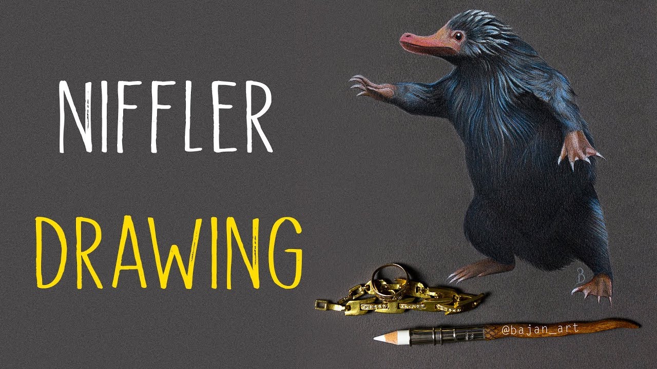 Niffler Drawing 🦦💰 Harry Potter Art YouTube