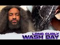 How To Wash &amp; Detangle Hair | Men LONG and CURLY