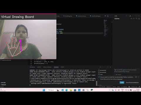 AI Virtual Drawing Board using Python | OpenCV & MediaPipe | Computer Vision Project
