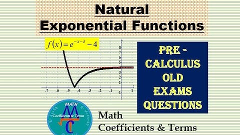 Graph Natural "e" Exponential functions (Old Exams Questions) Lec. # 3