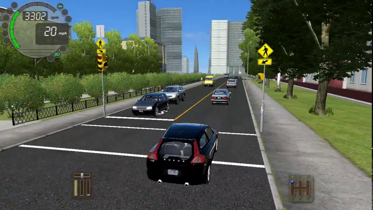Volvo city car driving Volvo city car driving