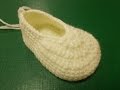 Основа пинетки  - Crochet  booties - вязание крючком