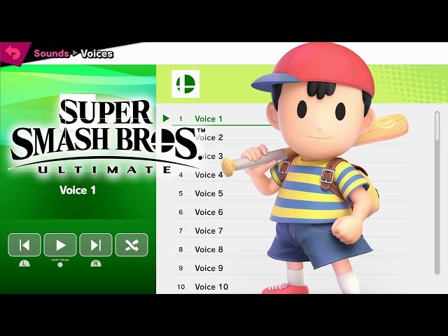 Ness Voices - Super Smash Bros Ultimate class=