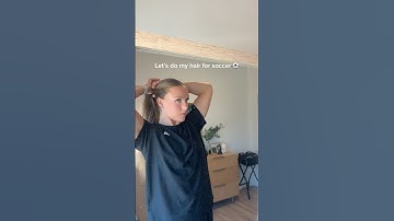 Soccer hairstyle for game day #soccer #hairtutorial #hairstyle
