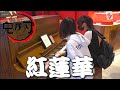【鬼滅の刃】ストリートピアノでプロピアニストと即興演奏のプロによる鬼滅連弾【Demon Slayer "GURENGE"】