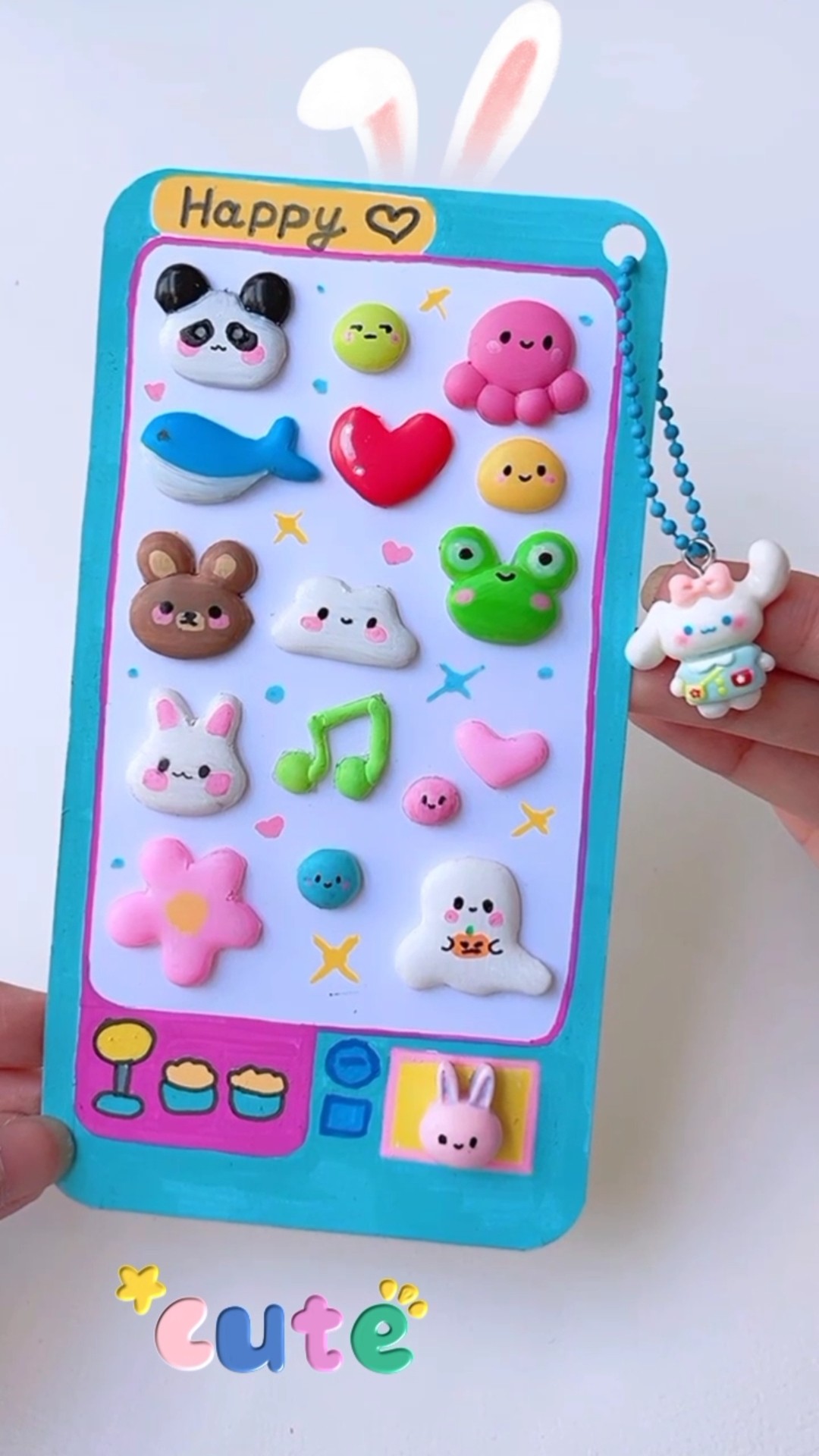 DIY 3D sticker with hot glue gun ? #shorts #tonniartandcraft #craft #art #love #diy