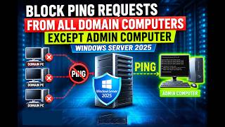 How to Block Ping Requests From All Domain Computers Except Admin Computer on Windows Server 2025