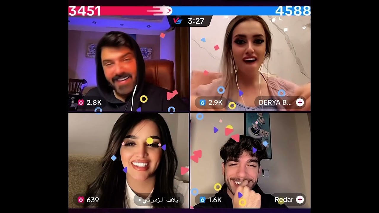 قيست كامل عمار الكوفي  رباعي مع إيلاف الزهراني  , ريدار و داريا  #عمار_الكوفي ￼