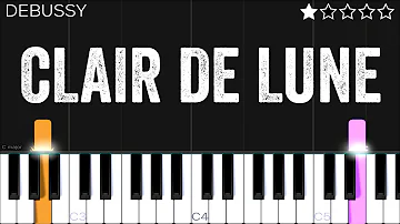Debussy - Clair de Lune | EASY Piano Tutorial