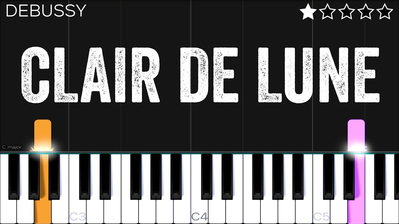 pimienta Cocinando Ideal Debussy - Clair de Lune | EASY Piano Tutorial - YouTube