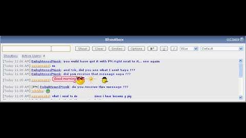 Shoutbox Usage