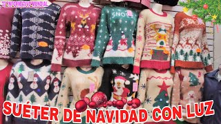 SUÉTER DE NAVIDAD 🤶 CON LUZ DE BUENA CALIDAD A EXCELENTE PRECIO🤑 LOS MÁS BARATOS DEL CENTRO CDMX