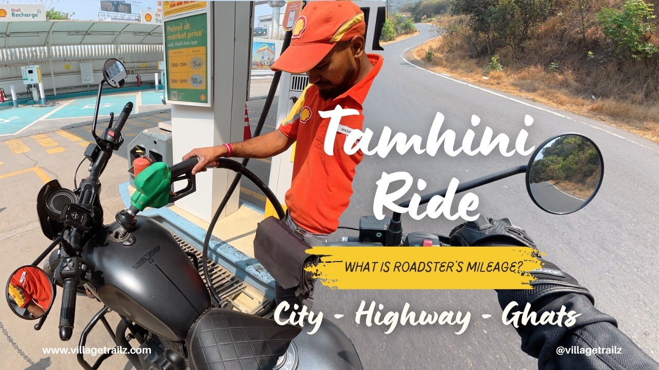 Yezdi Roadster Mileage Test Ride to Tamhini | Real World 27 KMPL? | Mulshi Ghat Ride