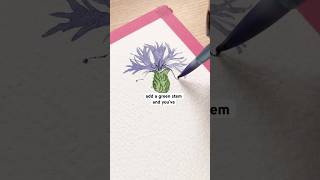 ๐ธThe easiest way to paint a cornflower with watercolor #watercolorflorals #watercolortutorial ๐ธThe easiest way to paint a cornflower with watercolor #watercolorflorals #watercolortutorial