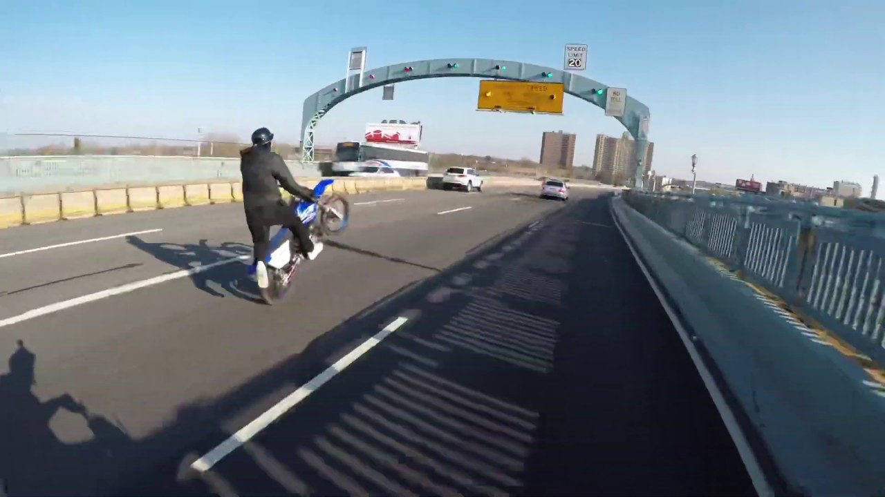 Dirt bikes cross NJ bridge YouTube