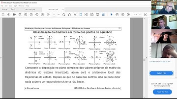 Modelling, Simulation and Control of Biological Systems - phase portrait of linear systems.