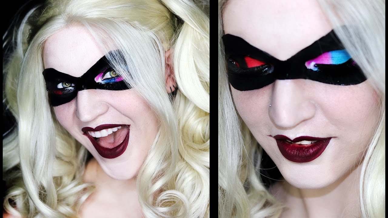 Harley Quinn Makeup Tutorial Mashup | 31 Days of Halloween - YouTube