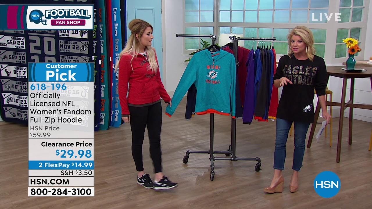 Officially Licensed NFL Women's Fandom FullZip Hoodie by...