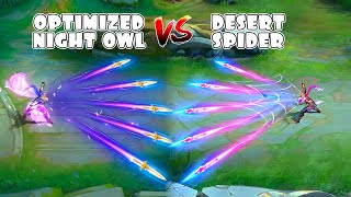 Gusion Optimized Night Owl VS Desert Spider Skin Comparison
