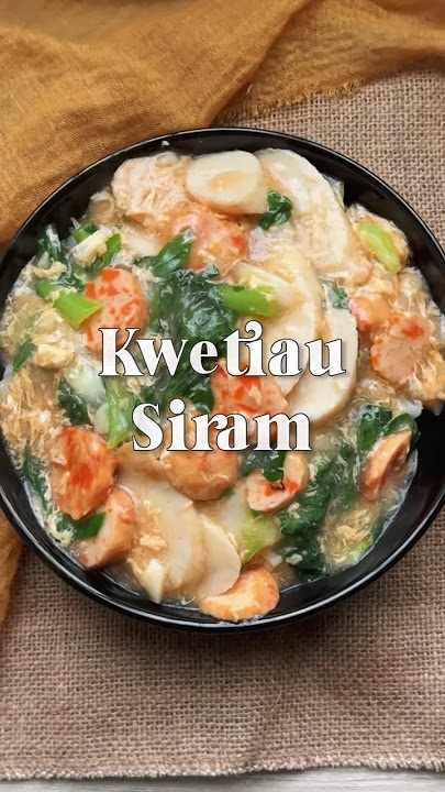 Makan anget-anget sedep banget nih!  'Resep Kwetiau Siram' ala resto🥢👌🏻 #kwetiausiram #kwetiau
