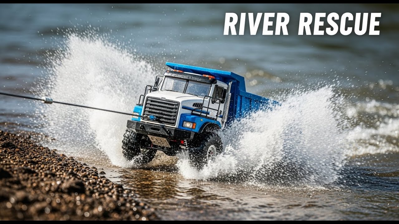RC Самосвал: Внедорожные Приключения, Водные Преграды и Спасение!