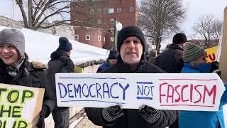 Presidents Day Trump/Musk protest in Kingston