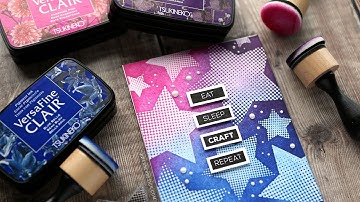 Resist Ink Blending Over Embossed Stamping