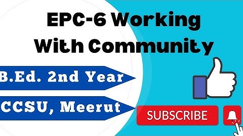 EPC-6 Working With Community | B.ed. 2nd year file #bed #file #work #important #cgl@Aimwithshivani