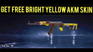 How To Get Bright Yellow AKM Skin For Free In Pubg Mobile