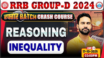 RRB Group D Reasoning Class 2025 | Group D Reasoning Class | RRB Group D Crash Course By Rahul Sir