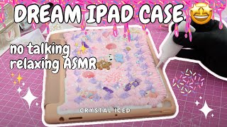 Real Time Watch me Work ASMR 💎✨ Whipped Cream IPad Case Decoration, background music, relaxing 🧁