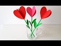 Цветок-Сердечко из бумаги Поделки на 8 Марта, 14 февраля ПОДАРОК МАМЕ DIY Paper Heart Flower Craft