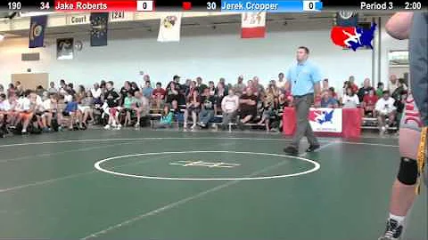 2012 Schoolboy Nat. Duals  190: Jake Roberts vs. J...