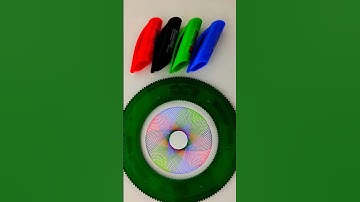 👉Creating magic holes with spirograph in 4 beautiful colors😘