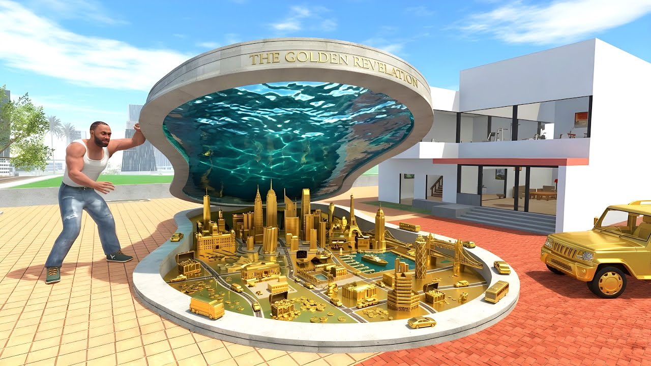 Franklin Found Secret Gold City in Swimming Pool | INDIAN BIKE DRIVING 3D