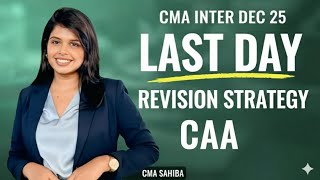 Details Corporate Accounting & Auditing - Last Day Revision Strategy | CMA INTER  #cmainter #cmasahiba Update