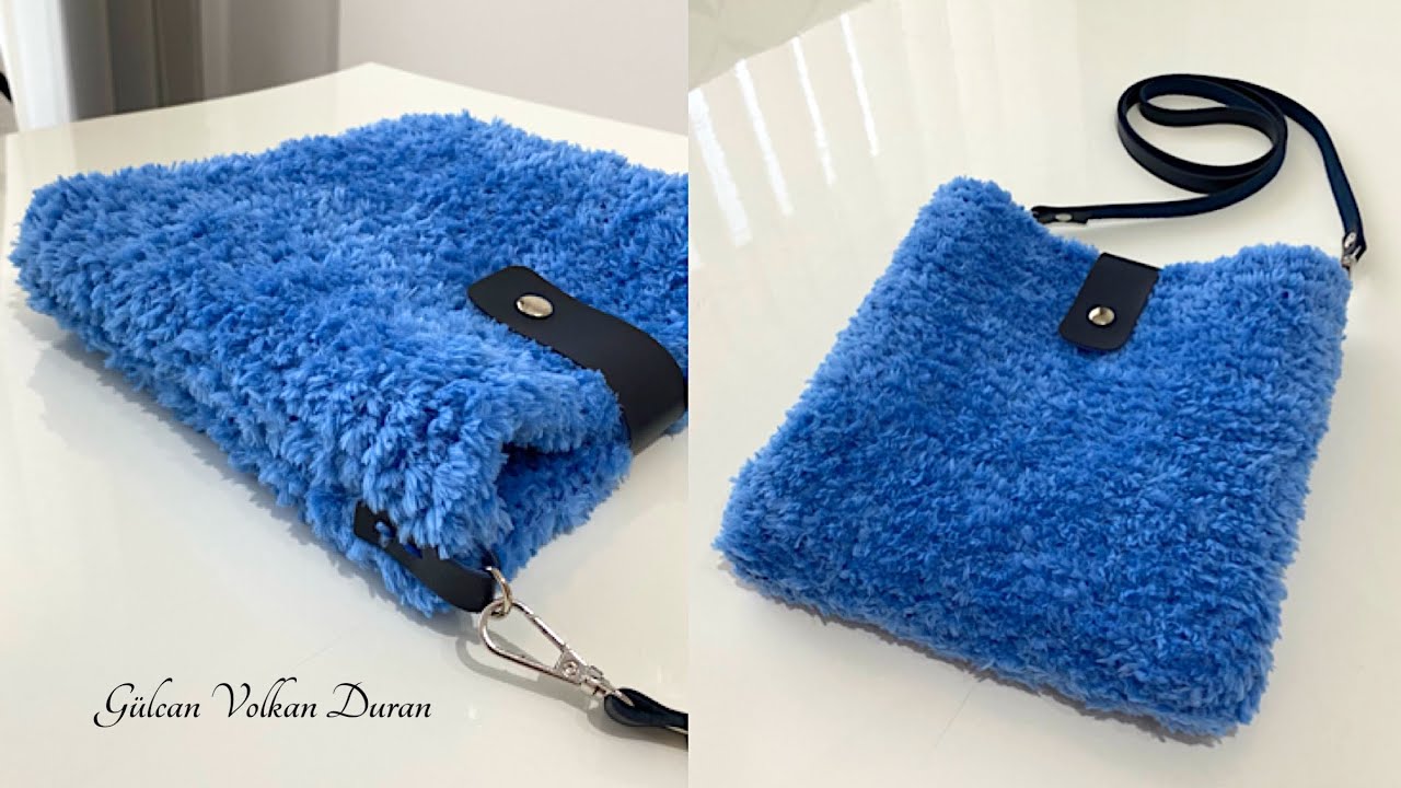 KIŞLIK ÖRGÜ KÜRK MİNİ BAG ÇANYA YAPIMI - Teddy Çanta